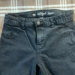 Girls Black Straight Leg Jeans